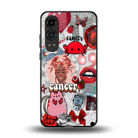 cancer aesthetic collage back phone cover | glass case for oneplus nord ce 4 lite