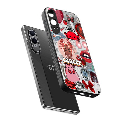 cancer aesthetic collage back phone cover | glass case for oneplus nord ce 4 lite