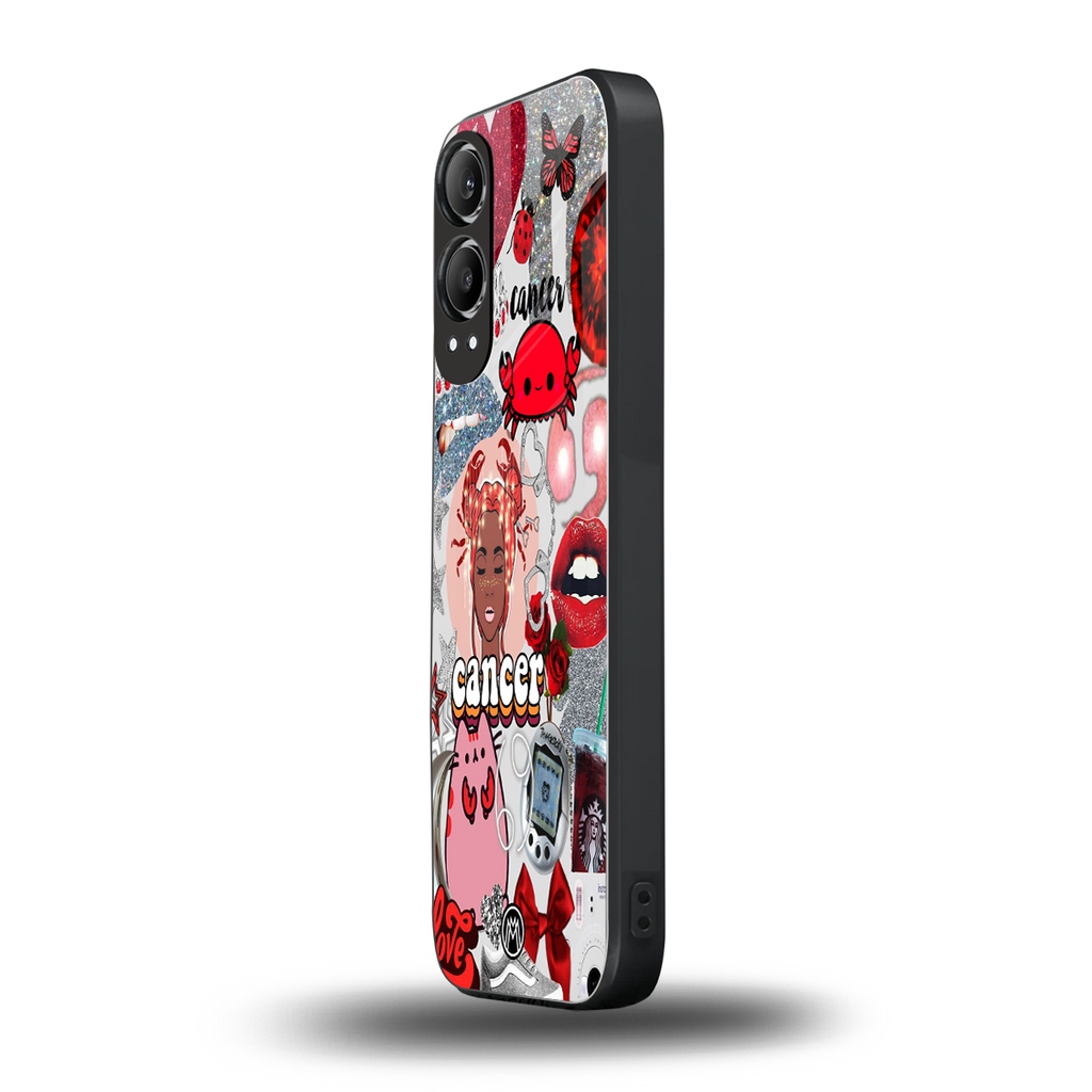 cancer aesthetic collage back phone cover | glass case for oneplus nord ce 4 lite