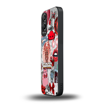 cancer aesthetic collage back phone cover | glass case for oneplus nord ce 4 lite