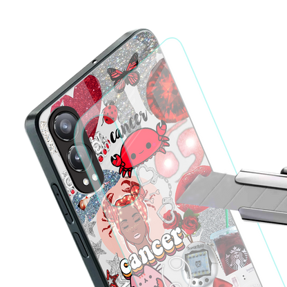 cancer aesthetic collage back phone cover | glass case for oneplus nord ce 4 lite