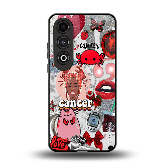 cancer aesthetic collage back phone cover | glass case for oneplus nord ce 4