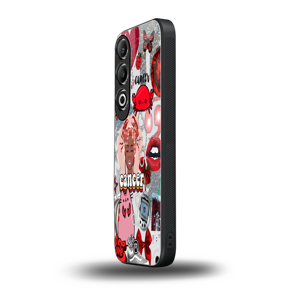 cancer aesthetic collage back phone cover | glass case for oneplus nord ce 4