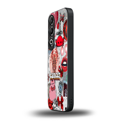 cancer aesthetic collage back phone cover | glass case for oneplus nord ce 4
