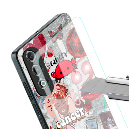 cancer aesthetic collage back phone cover | glass case for oneplus nord ce 4
