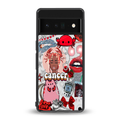 cancer aesthetic collage back phone cover | glass case for google pixel 6 pro