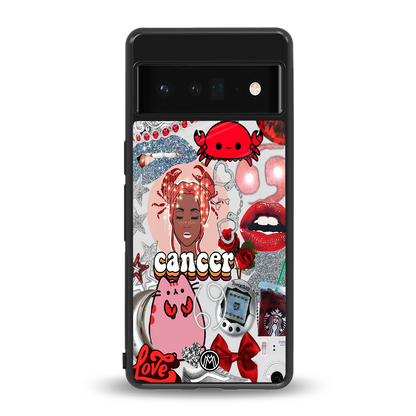 cancer aesthetic collage back phone cover | glass case for google pixel 6 pro