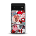 cancer aesthetic collage back phone cover | glass case for Google Pixel 6A