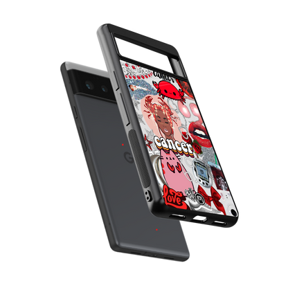 cancer aesthetic collage back phone cover | glass case for Google Pixel 6A
