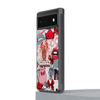 cancer aesthetic collage back phone cover | glass case for google pixel 6