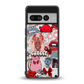 cancer aesthetic collage back phone cover | glass case for google pixel 7 pro