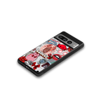 cancer aesthetic collage back phone cover | glass case for google pixel 7 pro