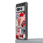 cancer aesthetic collage back phone cover | glass case for google pixel 7 pro
