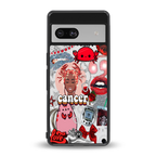 cancer aesthetic collage back phone cover | glass case for Google Pixel 7