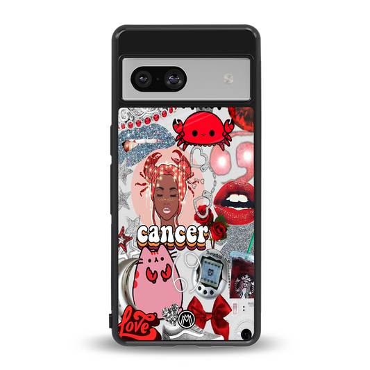 cancer aesthetic collage back phone cover | glass case for Google Pixel 7A