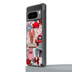 cancer aesthetic collage back phone cover | glass case for google pixel 8 pro
