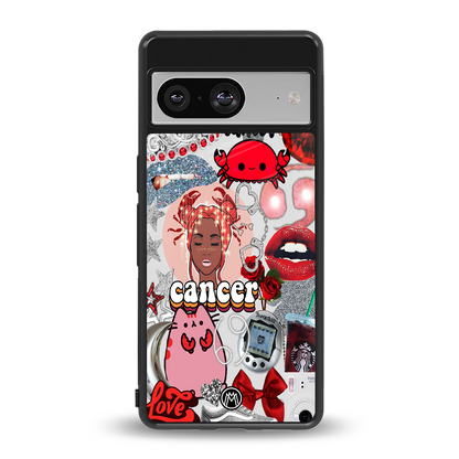 cancer aesthetic collage back phone cover | glass case for Google Pixel 8