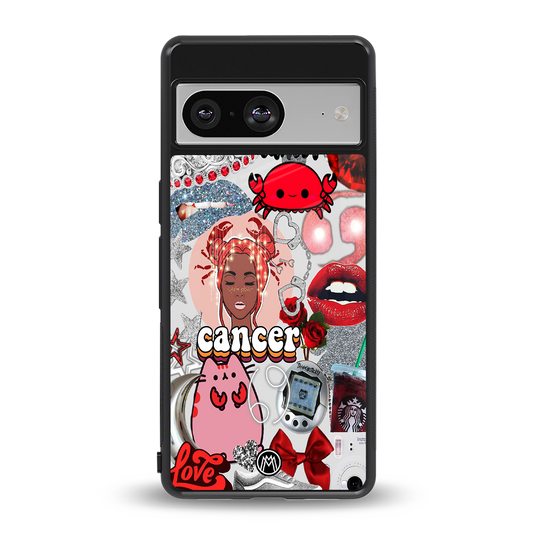cancer aesthetic collage back phone cover | glass case for Google Pixel 8