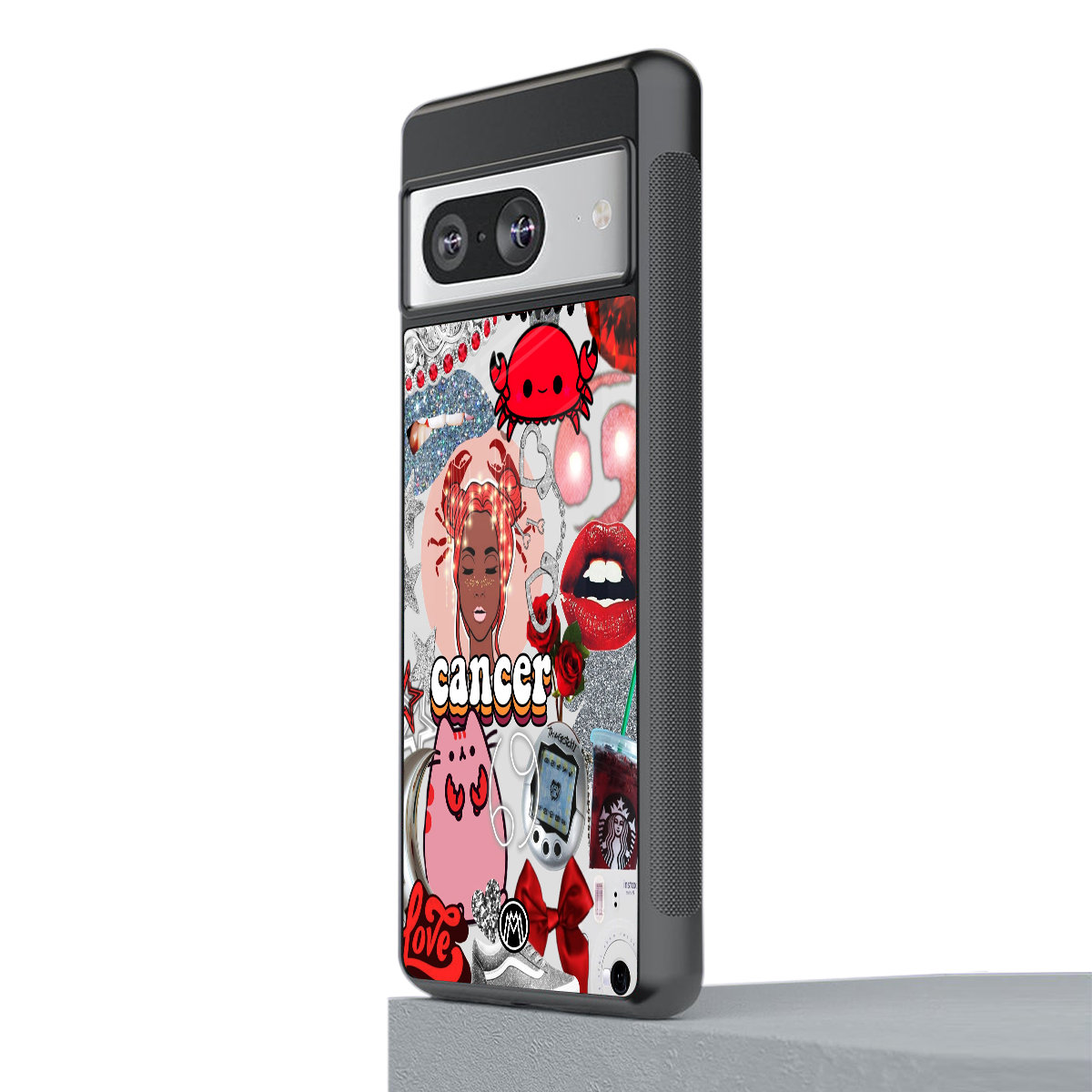 cancer aesthetic collage back phone cover | glass case for Google Pixel 8