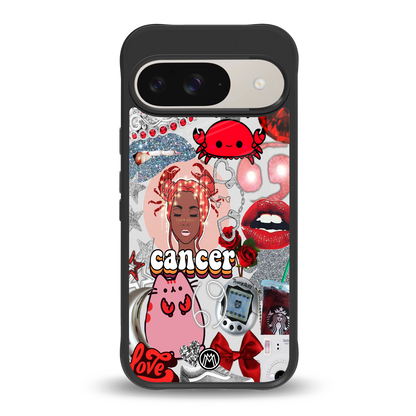 cancer aesthetic collage back phone cover | glass case for google pixel 9