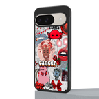 cancer aesthetic collage back phone cover | glass case for google pixel 9