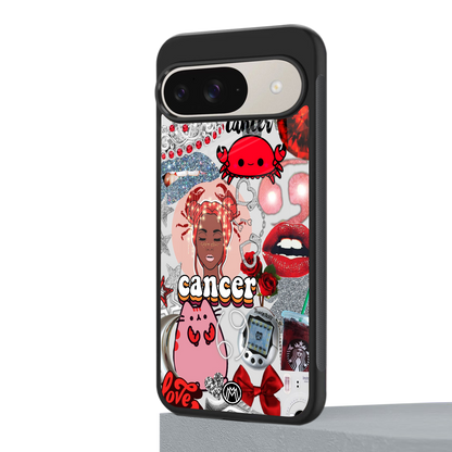 cancer aesthetic collage back phone cover | glass case for google pixel 9