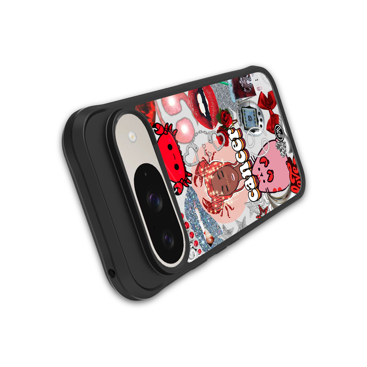 cancer aesthetic collage back phone cover | glass case for google pixel 9