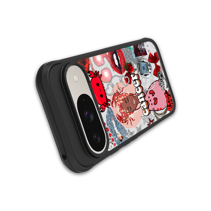 cancer aesthetic collage back phone cover | glass case for google pixel 9