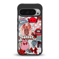cancer aesthetic collage back phone cover | glass case for google pixel 9 pro xl