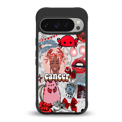 cancer aesthetic collage back phone cover | glass case for google pixel 9 pro xl