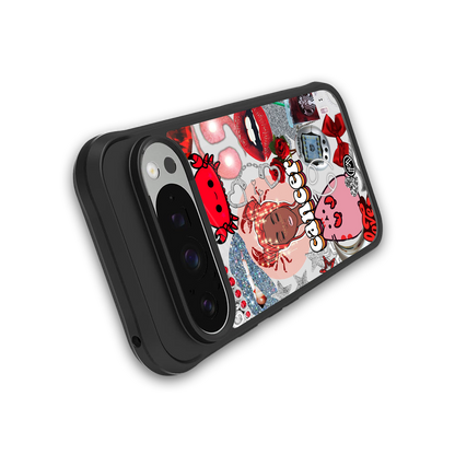 cancer aesthetic collage back phone cover | glass case for google pixel 9 pro xl