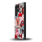 cancer aesthetic collage back phone cover | glass case for samsung galaxy s24 ultra