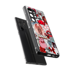cancer aesthetic collage back phone cover | glass case for samsung galaxy s25 ultra