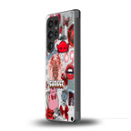 cancer aesthetic collage back phone cover | glass case for samsung galaxy s25 ultra