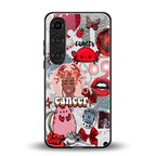cancer aesthetic collage back phone cover | glass case for samsung galaxy s25 plus