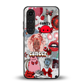 cancer aesthetic collage back phone cover | glass case for samsung galaxy s24 fe