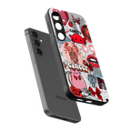 cancer aesthetic collage back phone cover | glass case for samsung galaxy s24