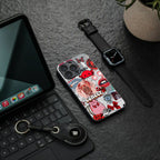 cancer aesthetic collage back phone cover | glass case for iphone 16 pro