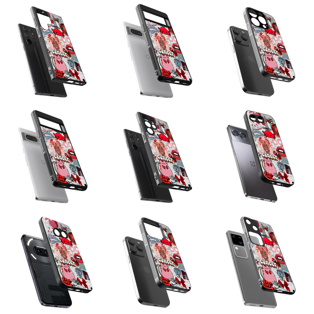 Durable Glass Back Mobile Case for iPhone, Samsung, OnePlus, Google Pixel, Redmi, Vivo, Oppo