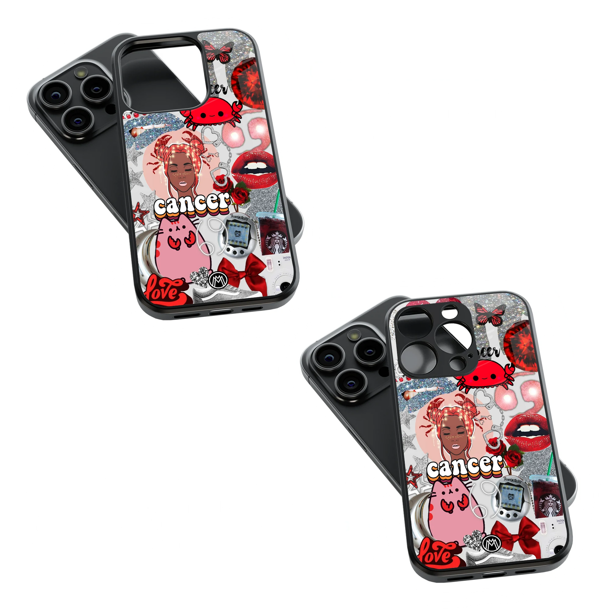 Trendy Glass Back Mobile Case for iPhone, Samsung, Redmi, OnePlus, Google Pixel, Motorola