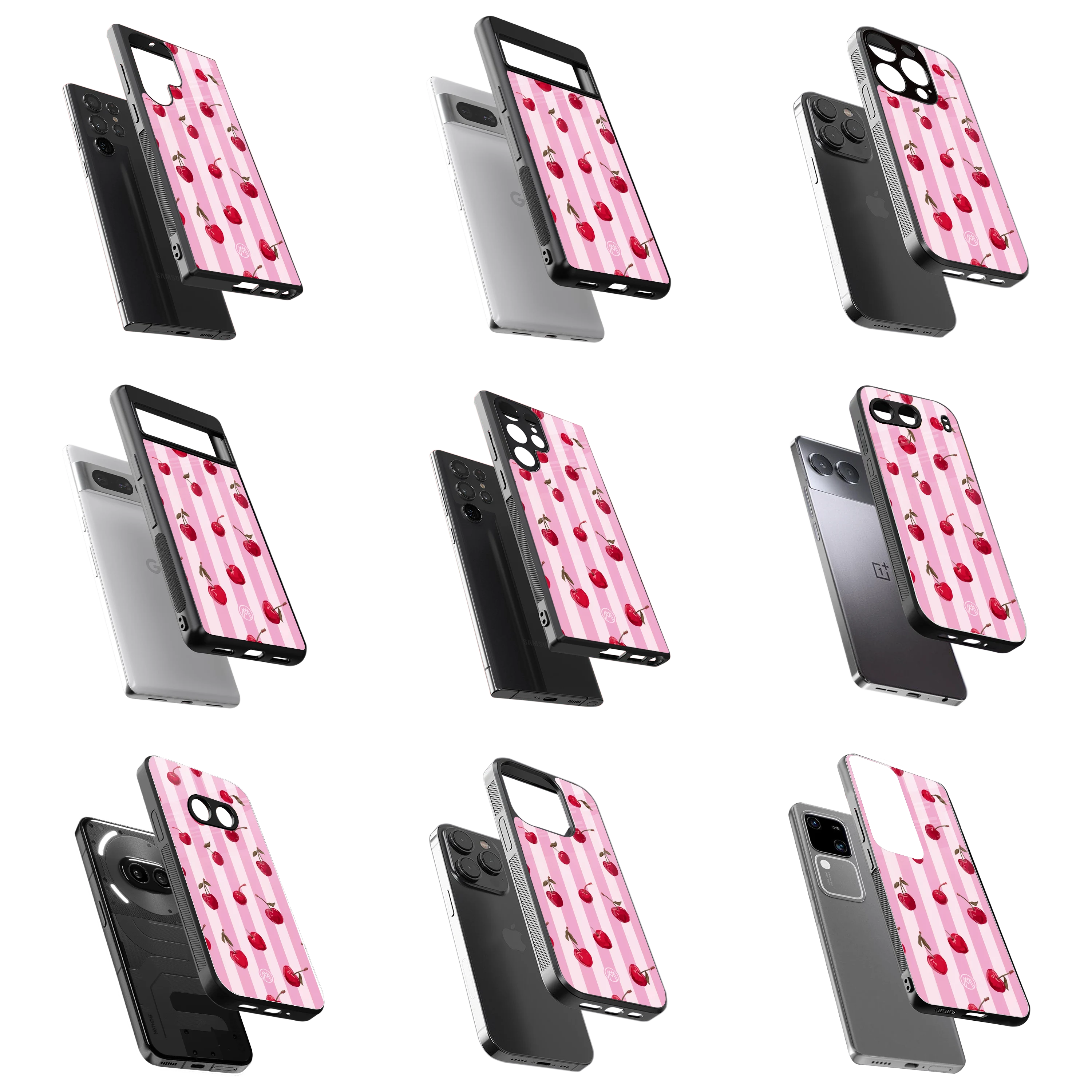 Durable Glass Back Mobile Case for iPhone, Samsung, OnePlus, Google Pixel, Redmi, Vivo, Oppo