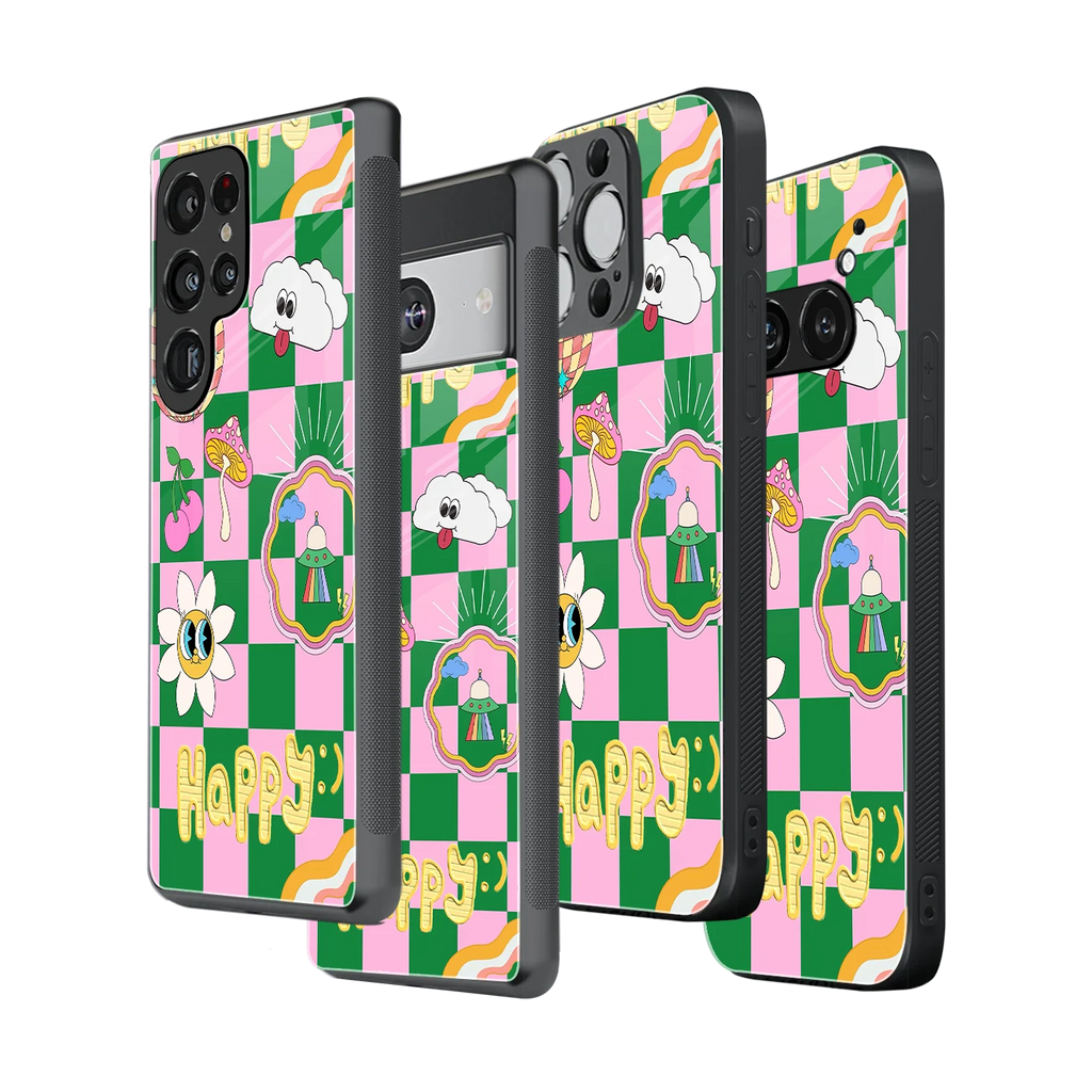 Stylish Glass Back Case for All Smartphones iPhone, Samsung, OnePlus, Pixel, Redmi, Oppo, Vivo, Motorola
