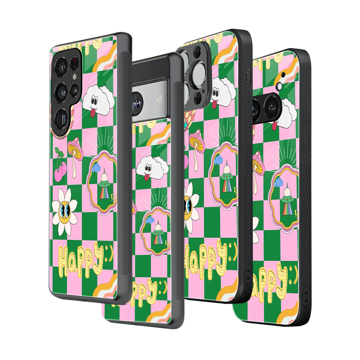 Stylish Glass Back Case for All Smartphones iPhone, Samsung, OnePlus, Pixel, Redmi, Oppo, Vivo, Motorola