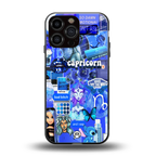 capricorn aesthetic collage back phone cover | glass case for iphone 13 pro max