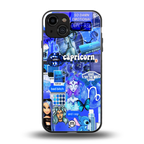 capricorn aesthetic collage back phone cover | glass case for iphone 15
