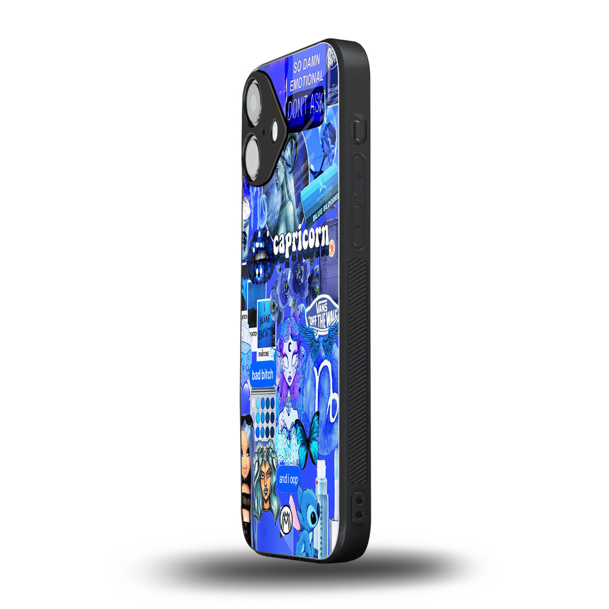 capricorn aesthetic collage back phone cover | glass case for iphone 16 plus