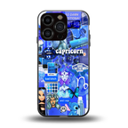 capricorn aesthetic collage back phone cover | glass case for iphone 16 pro