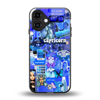 capricorn aesthetic collage back phone cover | glass case for iphone 16