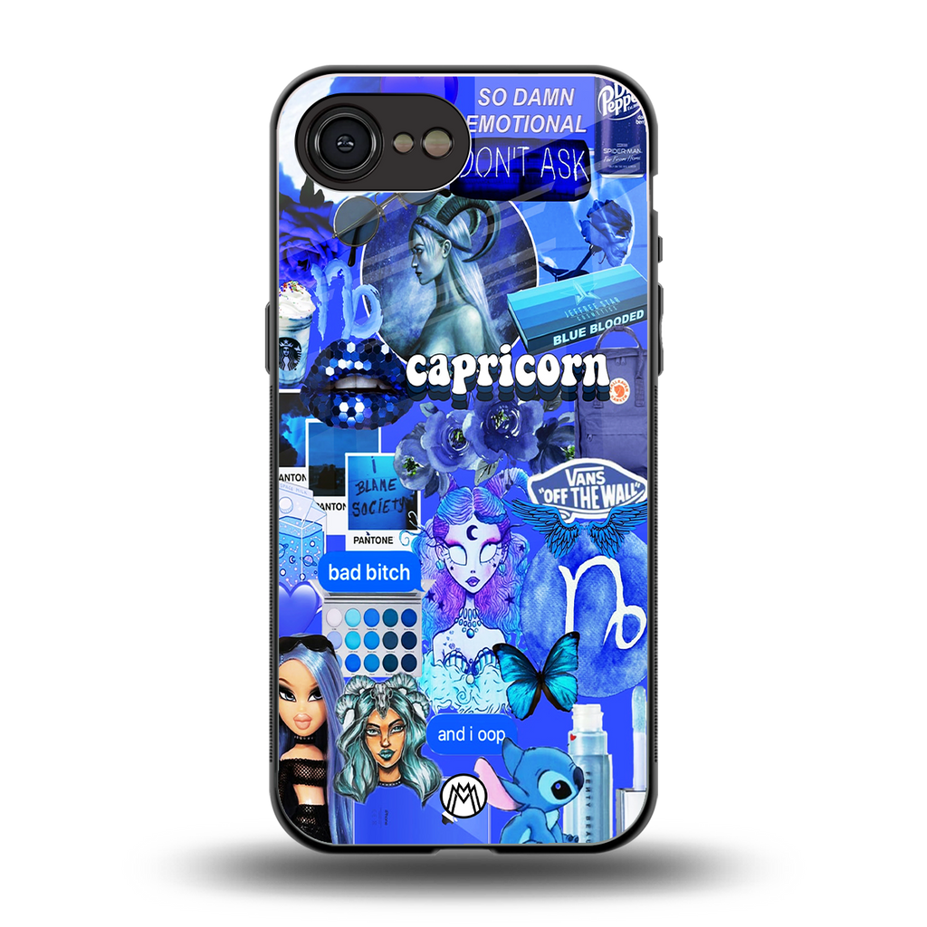 capricorn aesthetic collage back phone cover | glass case for iphone 16e