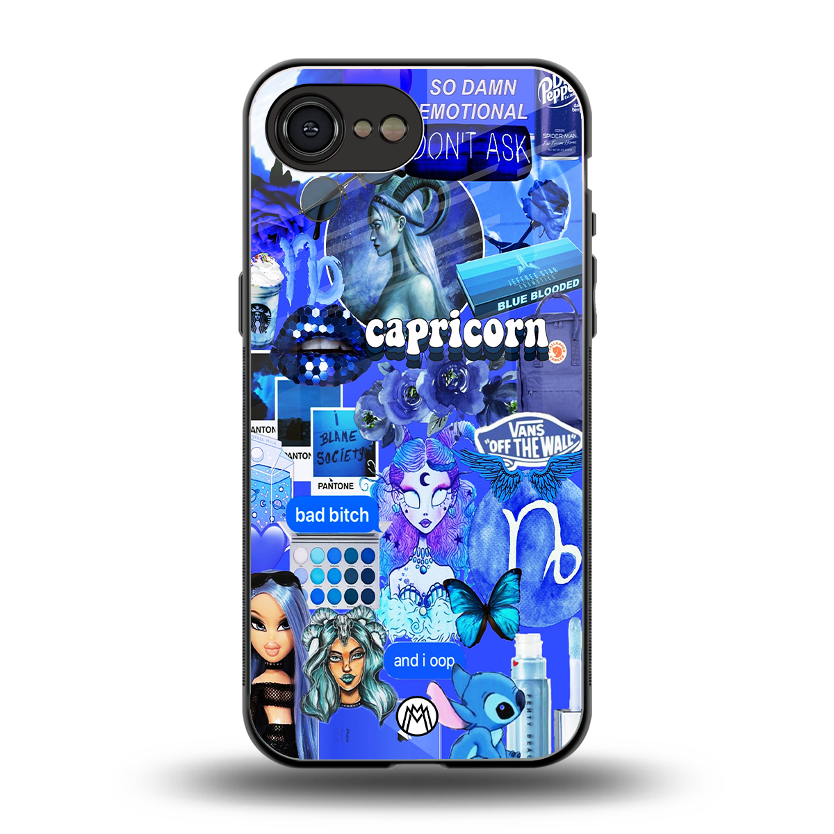 capricorn aesthetic collage back phone cover | glass case for iphone 16e